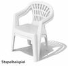 2er Stapelstuhl Bistrostuhl Gartenstuhl MOJAWO ALTEA Weiß Kunststoff Bild 4
