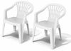 2er Stapelstuhl Bistrostuhl Gartenstuhl MOJAWO ALTEA Weiß Kunststoff Bild 2