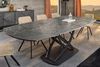 riess-ambiente Esstisch INCEPTION 130-190cm anthrazit / schwarz · ovaler Keramik & Metalltisch (Einzelartikel, 1-St), bis 8 Personen · ausziehbar · Marmor-Design · Metall-Fuß & Bodenplatte Bild 2