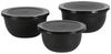 Spetebo Rührschüssel Edelstahl Rühr Schüssel m. Deckel 3er Set schwarz, Metall, (3er Set), 3er Set Bild 5