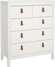 Dmora - Kommode Jeanine, Mehrzweckkommode, Schlafzimmerkommode, Schrank mit Schubladen, 82x38 h99 cm, Weiß Bild 3