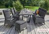 KERAMO Ausziehtisch 100x200, Platte Keramik Holzoptik dunkelgrau, Alu- Gestell V-Fuß, Synchronauszug Bild 2