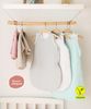 Ehrenkind® Baby Sommerschlafsack Rund | Bio-Baumwolle | Sommer Schlafsack Gr. 62/68 Natur-Graue Tropfen | Schlafsack Baby Schlafsack Kinder Bild 2