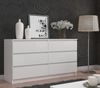 Home Collective Kommode weiß 160cm breit Schlafzimmer und Wohnzimmer, vielseitig einsetzbar für Flure und Kinderzimmer mit 6 Schubladen Bild 2