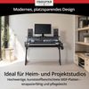 Stagecaptain Schreibtisch ST-120 Studiotisch - Studio-Workstation mit Rackschienen, Integriertes Kabelmanagement & Kopfhöreraufhängung Bild 3