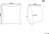 Kissen 2er Set Pflanzenmuster GINNALA Baumwolle 45 x 45 cm Gelb Bild 3
