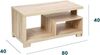 Avilia Niedriger Beistelltisch mit 2 Etagen für Wohnzimmer – Fernsehtisch – Couchtisch – Couchtisch aus Holz – Beige – 80 x 40 x 40 cm Bild 3