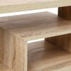 Avilia Niedriger Beistelltisch mit 2 Etagen für Wohnzimmer – Fernsehtisch – Couchtisch – Couchtisch aus Holz – Beige – 80 x 40 x 40 cm Bild 4