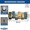 DanDiBo Garderobe Wand Schwarz Metall 96629 Wandgarderobe mit 12 Haken Modern Hakenleiste Garderobenhaken Garderobenleiste Bild 2