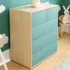 Junior Vida Neptune Kommode 5 Schublade Truhe Schlafzimmer Möbel Storage Blau & Eiche Bild 5
