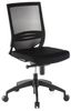 hjh OFFICE Profi Bürostuhl Porto ECO Stoff/Netz Schwarz Drehstuhl ergonomisch ohne Armlehnen, Lordosenstütze verstellbar & 5X Hartbodenrollen 11mm / 65mm Büro-Stuhl-Rollen für Hartböden (5er Pack) Bild 2