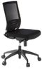 hjh OFFICE Profi Bürostuhl Porto ECO Stoff/Netz Schwarz Drehstuhl ergonomisch ohne Armlehnen, Lordosenstütze verstellbar & 5X Hartbodenrollen 11mm / 65mm Büro-Stuhl-Rollen für Hartböden (5er Pack) Bild 3