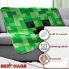Wohndecke Minecraft Decke Creeper 150x200 cm Kuscheldecke Wohndecke, BERONAGE, passend zur Bettwäsche, ideal für Sofa, Couch, Bett, Auto, Camping Bild 3