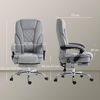 Vinsetto Schreibtischstuhl Massagesessel mit Heizfunktion, Liegefunktion, höhenverstellbar (Bürostuhl, 1 St), für Wohnzimmer, Lernzimmer, Grau Bild 3