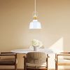 Pendelleuchte mit weiß goldenem ALU Lampenschirm VT-7422 Bild 5