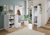 Schuhschrank >GW-GENOVA< 2 Türen, 5 Böden, Glas / Weiß - 87x120x40cm (BxHxT) Bild 4