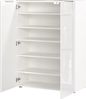 Schuhschrank >GW-GENOVA< 2 Türen, 5 Böden, Glas / Weiß - 87x120x40cm (BxHxT) Bild 3