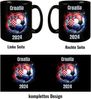 speecheese Tasse Fußball Kroatien Flagge Tasse in Schwarz Bild 4
