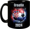 speecheese Tasse Fußball Kroatien Flagge Tasse in Schwarz Bild 2