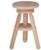 Aranaz Drehbarer Hocker aus Kiefer ohne Lack Bild 1