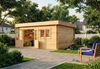 Alpholz Gartenhaus Spree B Gartenhaus aus Holz Holzhaus mit 28 mm Wandstärke Blockbohlenhaus mit Montagematerial Bild 2