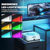 HOMCOM Gamingtisch mit LED & Steckdosen, Doppelmonitorständer, 2 Schublade, Ablagefächer (Computertisch, 1-St, Schreibtisch), für Büro, Arbeitszimmer, Schwarz Bild 4