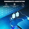 HOMCOM Gamingtisch mit LED & Steckdosen, Doppelmonitorständer, 2 Schublade, Ablagefächer (Computertisch, 1-St, Schreibtisch), für Büro, Arbeitszimmer, Schwarz Bild 5