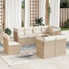 vidaXL 8-tlg. Garten-Sofagarnitur mit Kissen Beige Poly Rattan 3249767 Bild 2