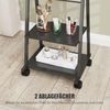 HOMCOM Standspiegel 42 x 155 cm, mit Ablage, mit Rolle (Wandspiegel, 1-St, Ganzkörperspiegel), für Schlafzimmer, Wohnzimmer, Schwarz Bild 4