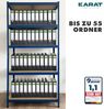 KARAT Schwerlastregal, 2er Set, 50 x 100 x 200 cm Steckregal, Kellerregal, Lagerregal - TÜV/GS-geprüft - 5 verstellbare Böden (Blau) Bild 4
