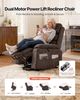 VEVOR Fernsehsessel Elektrisch, Relaxsessel mit Aufstehhilfe, Wärme- & Massagefunktion, Seniorensessel Stufenlose Verstellung, Massagesessel mit Chenille-Bezug & Fernbedienung, Braun Bild 4