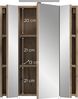Badezimmerspiegelschrank >Ice< in Nox Oak / Schwarz - 60x70x18cm (BxHxT) Bild 3