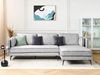 Ecksofa ALTAN Samtstoff Hellgrau Linksseitig Bild 2