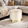 tectake Sitzhocker Coco, rund Bild 2