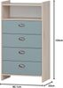 SCHILDMEYER Highboard Badschrank Hochschrank Kommode Lindholm Sandeiche Blau Bild 3
