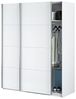 Dmora - Kleiderschrank 2 Türen Ponce, Schlafzimmerschrank, Schrank mit Kleiderstange und 2 Regalen, 150x60h200 cm, glänzendes Weiß Bild 4