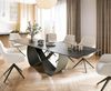 Esstisch Edge 300x100 Keramik Laminam® Noir Desir Braun Infinity Metall Effektfinish Titan Bild 2