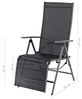 aro Outdoor Liegestuhl, Sonnenliege mit Armlehene, Stahl/Textilen-Bespannung, 8-Fach verstellbare Rückenlehne, Klappbar, Schwarz Bild 2