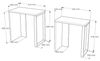 Hanah Home Elegant Walnut Nesting Tables (2 Pieces), 100% Melamine Coated, 18mm Thick | Dimensions: 51 x 52.8 x 29.5 & 44.5 x 47.8 x 24.5 cm | Sturdy Metal Legs, Modern Design Bild 2
