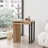 Hanah Home Elegant Walnut Nesting Tables (2 Pieces), 100% Melamine Coated, 18mm Thick | Dimensions: 51 x 52.8 x 29.5 & 44.5 x 47.8 x 24.5 cm | Sturdy Metal Legs, Modern Design Bild 4