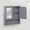 eSituro SBP0059 Spiegelschrank Badspiegel Hängeschrank mit Türen Wandschrank Badschrank Grau BHT ca: 56 x 58,3 x 13 cm Bild 3