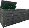 RS Trade Mülltonnenbox Verkleidung 4er, Stahl Anthrazit, 260 x 80 x 116 cm Bild 3