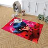 Miraculous Ladybug Kinder-Zimmer-Teppich Stars rot/pink 100x130 cm rutschhemmend lärmhemmend Kinderteppich Cartoon Spiel-Teppich Spielunterlage Mädchen-Teppich Marinette Lady Bug Cat Noir Paris Bild 3