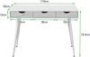 sogesfurniture Schreibtisch mit 3 Schubladen, Moderner Computertisch Bürotisch Arbeitstisch PC Laptop Tisch mit 4 Metallbeine in Weiß, 110 * 50 * 78cm, BHEU-GCBG1016 Bild 3