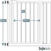Safetots Extrahoher Metall-Sicherheitsgitter, Druckmontage, 113.8cm - 121.4cm, Mattschwarz, 104cm Höhe, Extrahohe Treppengitter, Gitter für hohe Babys, Einfache Installation Bild 3