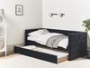 Ausziehbett Samtstoff CHAVONNE II 90 x 200 cm Schwarz Bild 2
