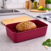 KESPER® Brotkasten Brotbox, Bambus, Kunststoff, (1-tlg), Deckel als Schneidebrett verwendbar Bild 4