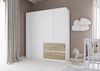 Rauch Möbel Costa, Kleiderschrank für Schlafzimmer, Kinderzimmer, Babyzimmer, Garderobe, Flur, 4-türig, 2 Schubladen, Push-to-Open, mit Zubehör Classic, Farbe Weiß, Breite 181 cm Bild 2