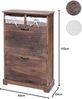 Schuhkipper HWC-H19, Schuhschrank Schuhregal Schuhablage, Massiv-Holz Shabby-Look Korb-Schublade 100x60x24cm ~ braun Bild 3