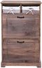 Schuhkipper HWC-H19, Schuhschrank Schuhregal Schuhablage, Massiv-Holz Shabby-Look Korb-Schublade 100x60x24cm ~ braun Bild 5